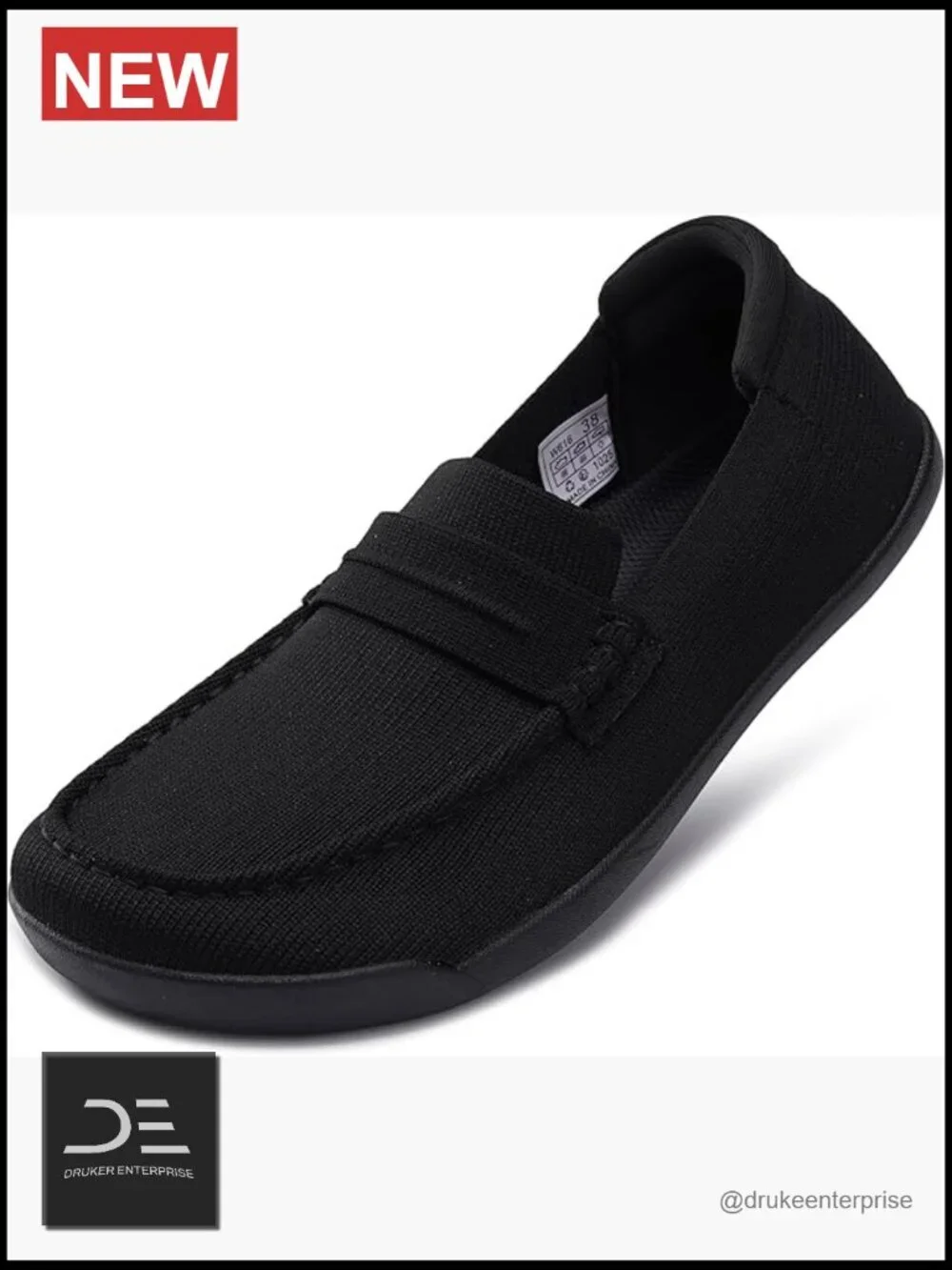 Slip On Penny Loafers Wide Width Comfortable Knit Flat Shoes